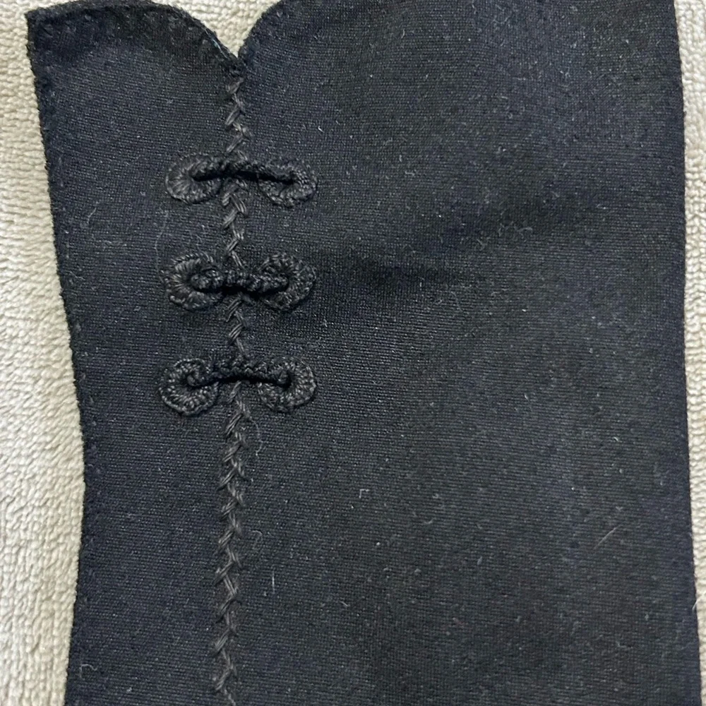 Vintage Ladies Black Cloth‎ Gloves